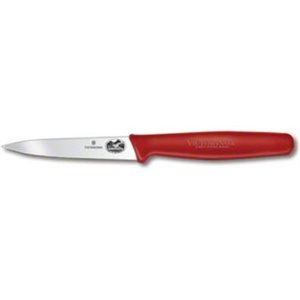 Couteau office rouge lame 3.25'' / un. (T)