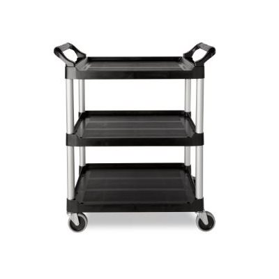 Chariot de service 3 tablettes 3424 noir (LÉ) Rubbermaid