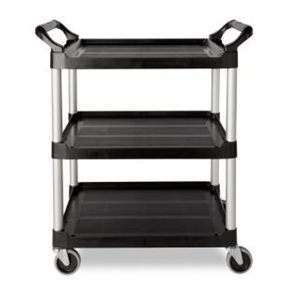 Chariot de service 3 tablettes 3424 noir (LÉ) Rubbermaid