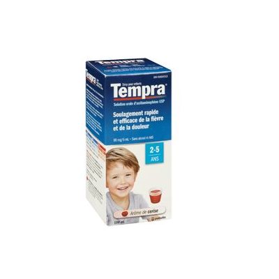 Tempra liquide 2 à 5 ans bte / 80 ml. 11 à 22 KG (W)