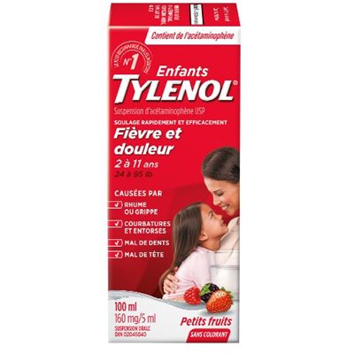 Tylenol liquide 2 à 11 ans 100ml