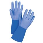 Gant-double PVC 12'' Bleu Flexible / pr Rugueux Taille 9 (S)