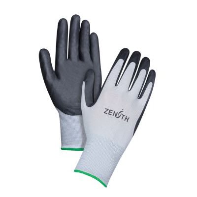 Gants de polyester avec paume enduite de mousse de nitrile noir médium / pr #8(S)