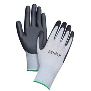 Gants de polyester avec paume enduite de mousse de nitrile noir médium / pr #8(S)