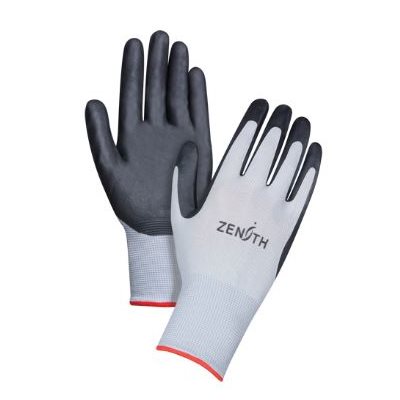 Gants en polyester avec paume enduite de mousse de nitrile noir petit / pr #7 (S)