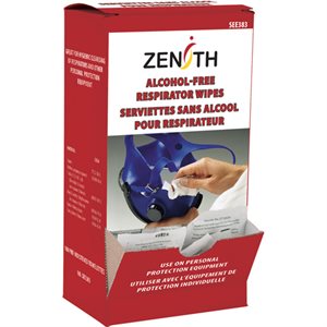 Lingette SANS ALCOOL pour masque Zenith bte / 100 SEE383(S)