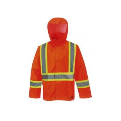 Manteau Imperméable 6055 VIKING Orange+Bande Réfléchissante Large