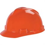 Casque de sécurité Orange MSA V-gard / unité FAS-TRAC(S).