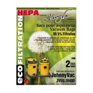 Sacs microfiltre Hepa 258H pour JV400 et JV58 pqt / 3