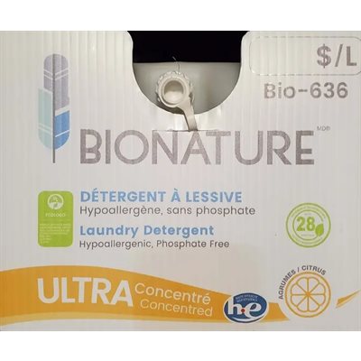 BIO-636 - Détergent à lessive HE 20L. » AGRUMES 